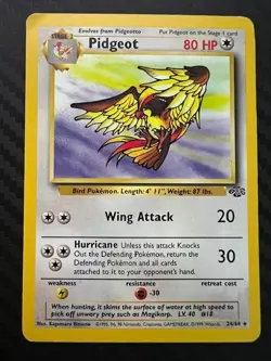Pokemon TCG Pidgeot 24/64 Jungle Regular Rare Unlimited MP/HP - Image 1