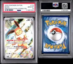 2025 Pokemon Eevee Prismatic Evolutions ETB PSA 10 #173 - Image 3