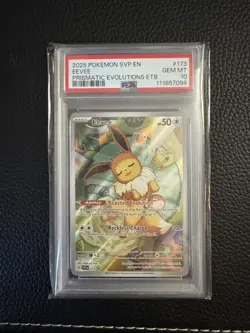 2025 Pokemon Eevee Prismatic Evolutions ETB PSA 10 #173 - Image 4