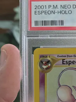 2001 P.M. NEO DISCOVERY ESPEON-HOLO #1 NM-MT PSA 8 Pokemon TCG - Image 2