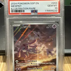 2024 Pokemon S&V Surging Sparks Mesprit Illustration Rare PSA 10 Gem Mint #204 - Image 2