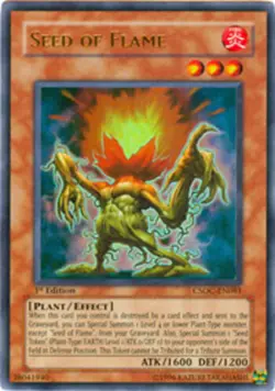 Yugioh! LP Seed of Flame - CSOC-EN081 - Ultra Rare - Unlimited Edition Lightly P - Image 1
