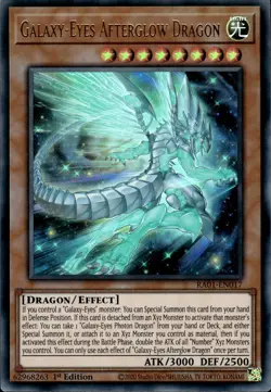 Galaxy-Eyes Afterglow Dragon - Ultra Rare 1st Edition RA01-EN017 - NM - YuGiOh - Image 1