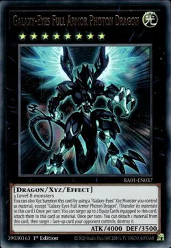 Galaxy-Eyes Full Armor Photon Dragon - Ultra Rare 1st Ed RA01-EN037 NM YuGiOh - Image 1