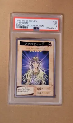 Yu-Gi-Oh! Aphrodite Bandai 1st Generation Japanese #22 Season Zero PSA 7 - Image 1