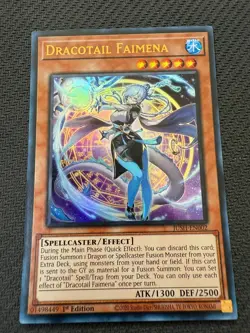 Dracotail Faimena JUSH-EN002 Justice Hunters 1st Edition Ultra Rare Yu-Gi-Oh! - Image 1