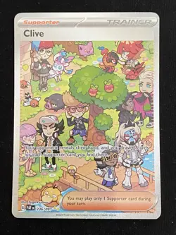 Clive 236/091 S&V Paldean Fates SIR English Pokemon Card - Near Mint - Image 1