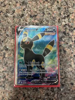Pokemon TCG Evolving Skies Umbreon v Full Art Ultra Rare Holo Card 188/203 - Image 1
