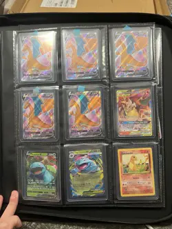Huge Binder Pokemon Card Collection Holos Hits Wotc Base Set Full Arts 24 Pages - Image 1