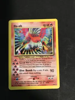 Ho-Oh Neo Revelation Holo Card 7/64 Rare LP/MPMouth Swirl Pokemon TCG nice front - Image 1