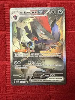 N’s Zoroark EX SIR 185/159 English Journey Together Pokemon TCG Card - Image 1