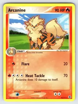 Arcanine 18/112 2004 EX FireRed & LeafGreen Pokemon Card TCG Non Holo Rare - Mp - Image 1
