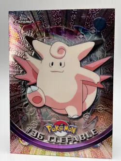 Pokemon Card Topps Chrome Clefable #36 NM - Image 3