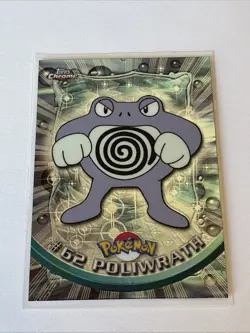 Pokemon Topps 2000 Chrome Card - #62 POLIWRATH NM - Image 1