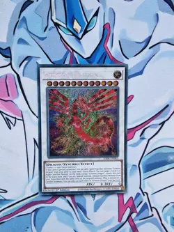 Crimson Dragon Secret Rare 1st Edition RA04-EN061 Yugioh Card - Image 1
