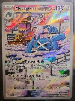 Pokemon TCG Metagross 178/162 Temporal Forces Holo Card Illustration - Image 1