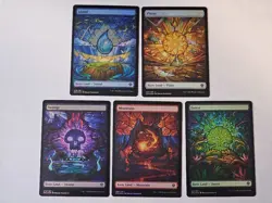 MTG - FOIL Stained Glass Land Set - Dominaria United - Image 1