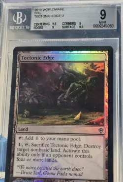 MTG Tectonic Edge Foil Worldwake BGS 9 Mint Priced Below Beckett Grade Cost - Image 1