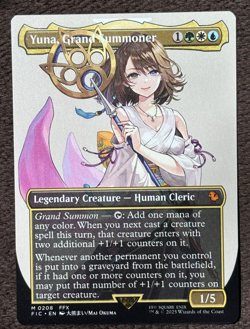 Yuna, Grand Summoner 208 Borderless FINAL FANTASY Magic the Gathering NM - Image 1