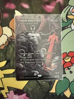 Magic The Gathering Spider-Man Venom King In Black Mythic Full Art Foil NM - Image 2