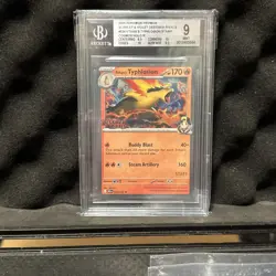 2025 POKEMON DRI EN-DESTINED RIVALS PRERELEASE-STAFF ETHAN'S TYPHLOSION BGS 9 - Image 1