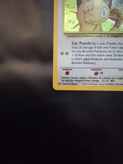 Meowth Promo 10 Black Star Stamped Holo Pokemon TCG LP - Image 2
