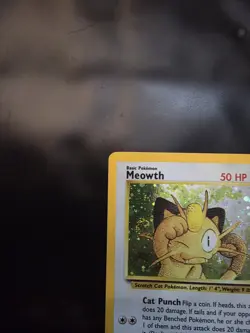 Meowth Promo 10 Black Star Stamped Holo Pokemon TCG LP - Image 3