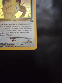 Meowth Promo 10 Black Star Stamped Holo Pokemon TCG LP - Image 5