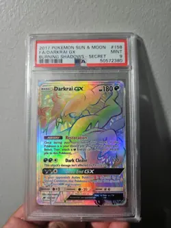 Darkrai Gx Pokemon Sun and Moon Secret Rare Burning Shadows - Image 1