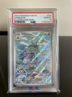 Pokemon Garbodor 204/182 Paradox Rift Illustration Rare Psa 10 - Image 1