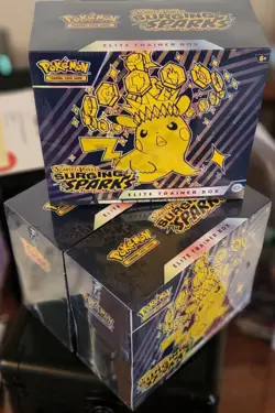 (LOT OF 3)-Pokemon TCG Surging Sparks ETB-NEW/FACTORY SEALED - Image 1