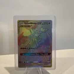 Pokemon TCG Charizard & Braixen Tag Team GX Cosmic Eclipse 251/236 Rainbow Rare - Image 1