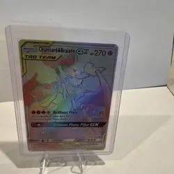 Pokemon TCG Charizard & Braixen Tag Team GX Cosmic Eclipse 251/236 Rainbow Rare - Image 3