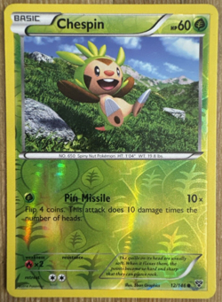 Pokemon - Chespin - 12/146 - XY Base set - Reverse Holo - NM/M - Image 1