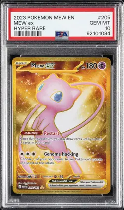 2023 POKEMON MEW EN-151 HYPER RARE #205 MEW EX PSA 10 - Image 1