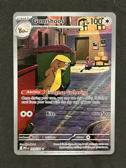 Gumshoos Illustration Rare 153/132 Pokemon Mega Evolution English IR - Image 1