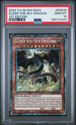 2024 YU-GI-OH! RA03-QUARTER CENTURY BONANZA 1ST ED SLIFER THE SKY DRAGON PSA 10 - Image 1