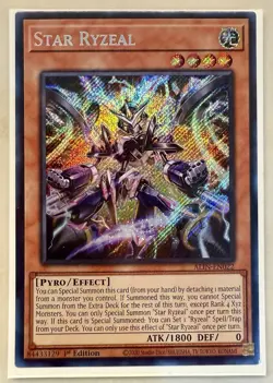 Yugioh! 1x Star Ryzeal ALIN-EN022 Secret Rare 1st Ed NM - Image 1