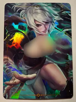 SEXY HEROINE WAIFU Riven LEAGUE OF LEGENDS ACG PREMIUM HOLOFOIL CARD NM - Image 1
