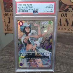 PSA 10 Ms. All Sunday OP04-064 SR Alternate Art One Piece Card - Image 1