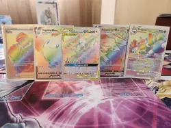 Pokemon Full Art Secret Raindow Card Lot (5) Togekiss, Legendary Birds Gx Etc - Image 1