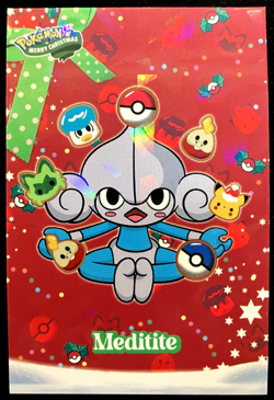 Meditite Ice Holo Pokemon 2024 Card Database Merry Christmas - Image 1