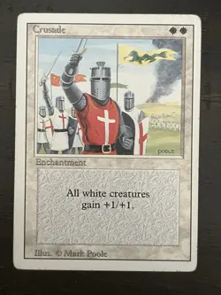 MTG Crusade Revised Edition Regular Rare - BANNED card Heavy Play - Image 1