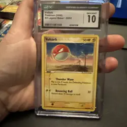 CGC 10 GEM MINT Voltorb Ex Legend Maker 2006 68/92 Pokemon Card Graded - Image 1