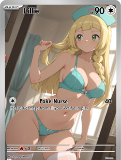 LoveangelGames-Season 2- Custom Card- Waifu Universe-Lillie Poke Nurse - Image 1