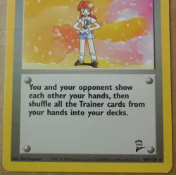 Lass 104/130 Rare Non-Holo Base 2 Set Pokemon Trainer Card LP - Image 3