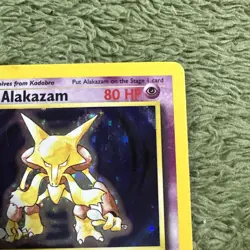 Pokemon Alakazam TCG Base Set Holo Unlimited Rare Card 1/102 1999 - Image 3