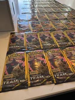 Pokemon TEAM UP 3 card Booster Packs - Sealed Lot of 60 Packs with Display! - Image 4