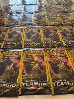 Pokemon TEAM UP 3 card Booster Packs - Sealed Lot of 60 Packs with Display! - Image 5