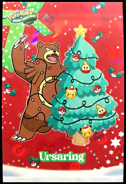 Ursaring Ice Holo Pokemon 2024 Card Database Merry Christmas - Image 1